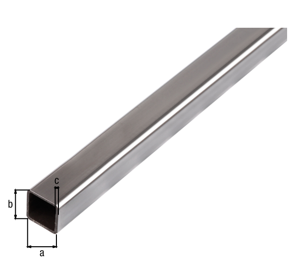 Profil kwadratowy, materiał: stal surowa, walcowana na zimno, Szerokość: 30 mm, Wysokość: 30 mm, Grubość materiału: 1,5 mm, Długość: 2000 mm