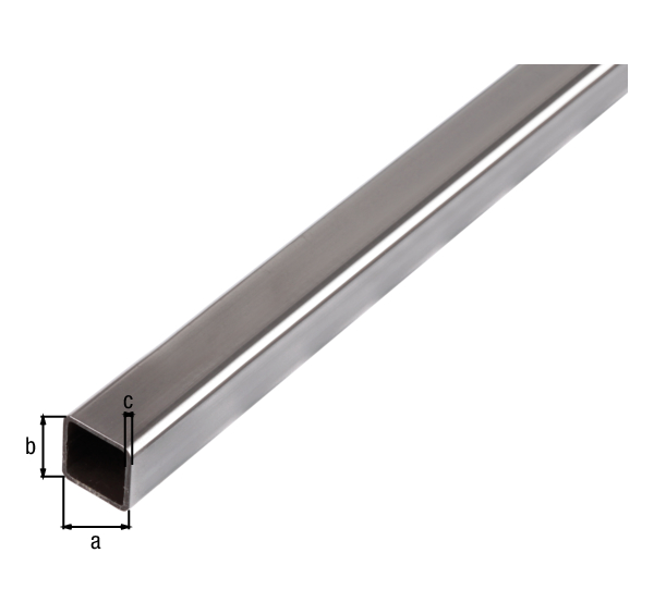 Vierkantrohr, Material: Stahl roh, kaltgewalzt, Breite: 25 mm, Höhe: 25 mm, Materialstärke: 1,5 mm, Länge: 1000 mm