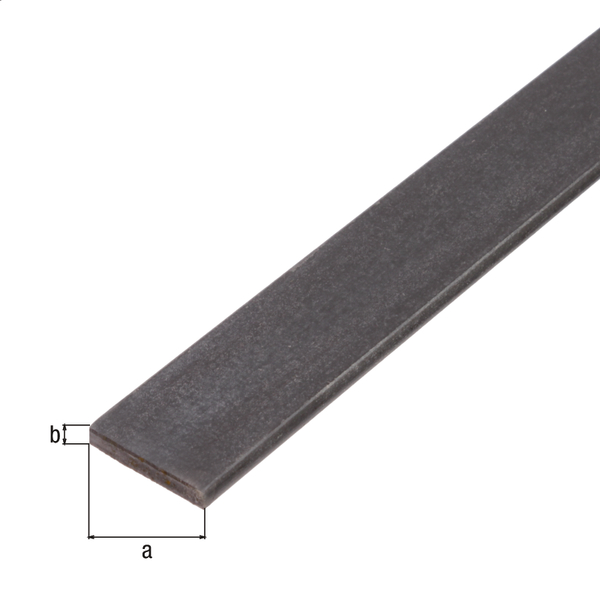 Perfil plano, Material: Acero crudo, laminado en frío, Anchura: 15 mm, Espesura del material: 5 mm, Longitud: 1000 mm