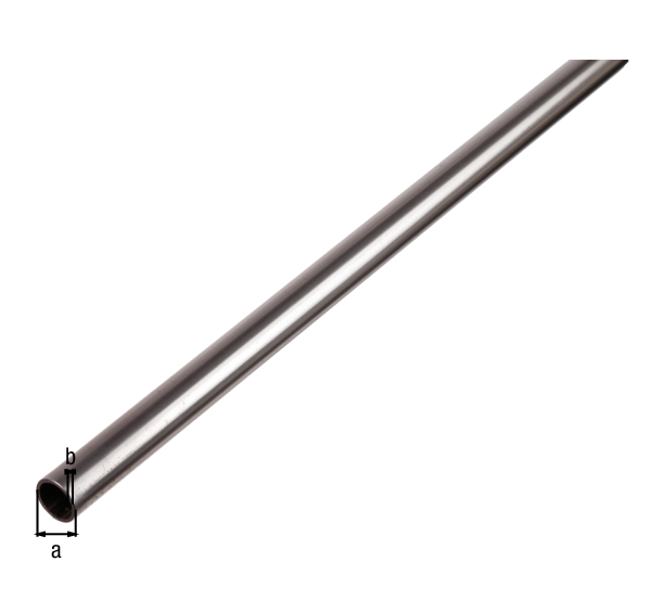 Rundrohr, Material: Stahl roh, kaltgewalzt, Durchmesser: 12 mm, Materialstärke: 1 mm, Länge: 1000 mm