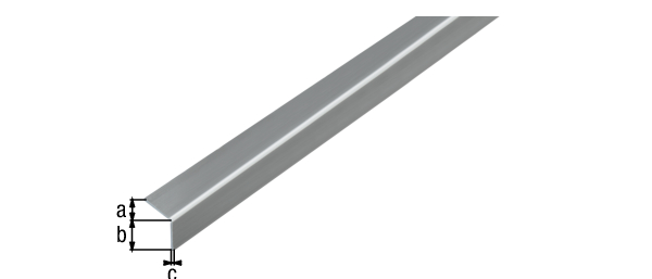 Winkelprofil, selbstklebend, Material: PVC-U, Farbe: Edelstahloptik, Breite: 20 mm, Höhe: 20 mm, Materialstärke: 1,5 mm, Ausführung: gleichschenklig, selbstklebend, Länge: 1000 mm