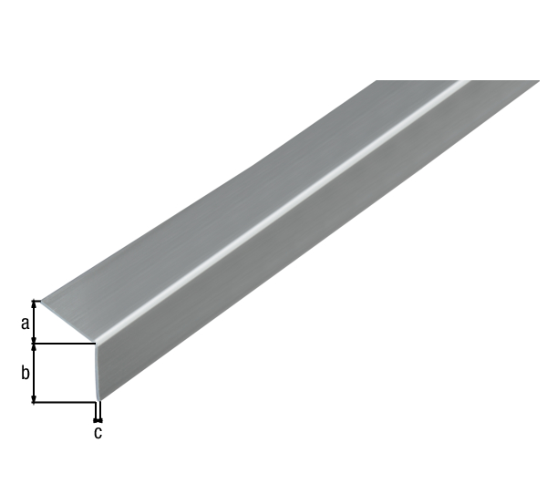 Winkelprofil, selbstklebend, Material: PVC-U, Farbe: Edelstahloptik, Breite: 30 mm, Höhe: 30 mm, Materialstärke: 1,5 mm, Ausführung: gleichschenklig, selbstklebend, Länge: 1000 mm