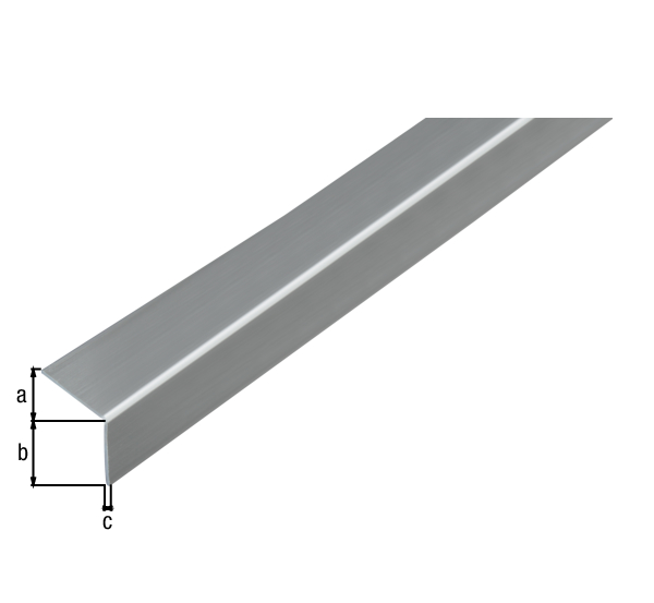 Winkelprofil, selbstklebend, Material: PVC-U, Farbe: Edelstahloptik, Breite: 30 mm, Höhe: 30 mm, Materialstärke: 1,5 mm, Ausführung: gleichschenklig, selbstklebend, Länge: 2600 mm