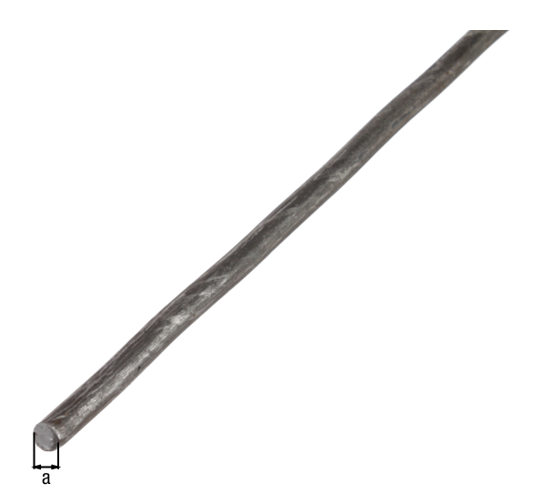 Profilé rond plein, Matériau: Acier brut, extrudé, Diamètre: 8 mm, Longueur: 1000 mm