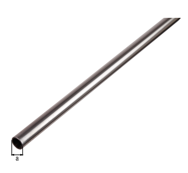Round tube, Material: raw steel, cold rolled, Diameter: 20 mm, Material thickness: 1.2 mm, Length: 1000 mm