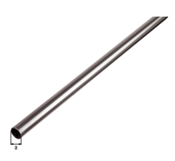 Tube rond, Matériau: Acier brut, laminé à froid, Diamètre: 20 mm, Épaisseur du matériau: 1,2 mm, Longueur: 1000 mm