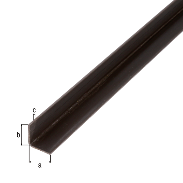 Profilo angolare, Materiale: acciaio grezzo, laminato a caldo, larghezza: 30 mm, altezza: 30 mm, Spessore del materiale: 3 mm, Modello: con lati uguali, Lunghezza: 1000 mm