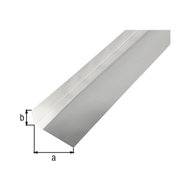 Smooth sheet, angled, L-shape, Material: Aluminium, Surface: untreated, Width: 68 mm, Height: 30 mm, Length: 2000 mm, Distortion: 90 °, Material thickness: 0.50 mm
