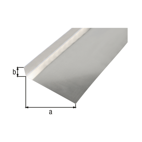 Glattblech, gekantet, L-Form, Material: Aluminium, Oberfläche: natur, Breite: 135 mm, Höhe: 30 mm, Länge: 1000 mm, Abwinkelung: 90 °, Materialstärke: 0,50 mm