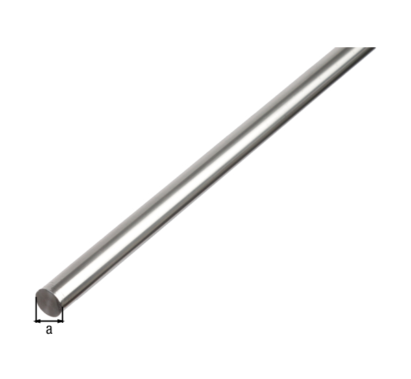 BA-Stange, rund, Material: Aluminium, Oberfläche: natur, Durchmesser: 12 mm, Länge: 2600 mm