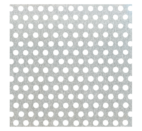 Perforated sheet, round holes, Material: Aluminium, Surface: untreated, Length: 500 mm, Width: 250 mm, Distance from middle to middle of hole: 3.5 mm, Material thickness: 0.80 mm, Hole-Ø: 2 mm