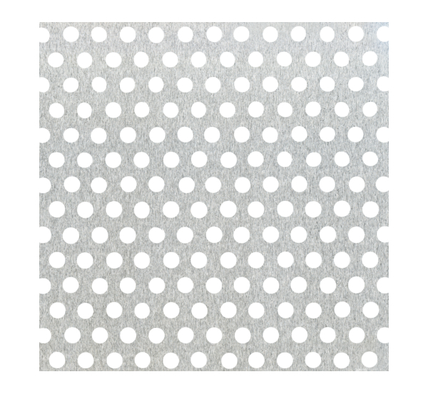 Perforated sheet, round holes, Material: Aluminium, Surface: untreated, Length: 1000 mm, Width: 600 mm, Distance from middle to middle of hole: 3.5 mm, Material thickness: 0.80 mm, Hole-Ø: 2 mm