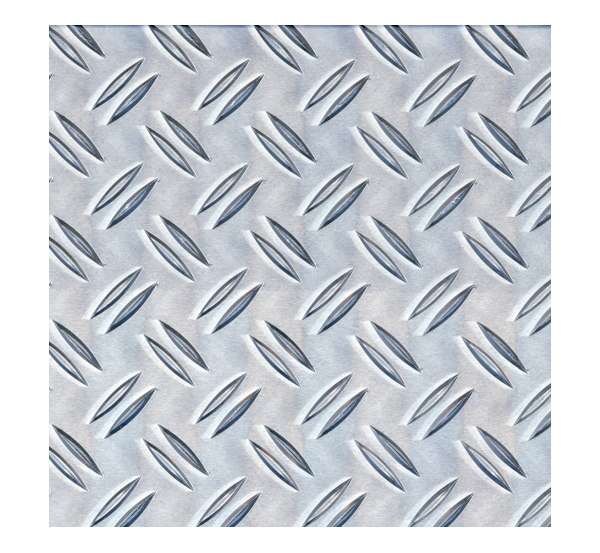 Textured sheet, checker plate surface, Material: Aluminium, Surface: untreated, Length: 1000 mm, Width: 120 mm, Material thickness: 1.50 mm