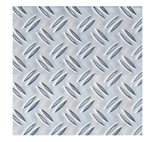 Blacha strukturalna, przetłoczenie ryflowane, materiał: aluminium, powierzchnia: surowa, Długość: 1000 mm, Szerokość: 120 mm, Grubość materiału: 1,50 mm