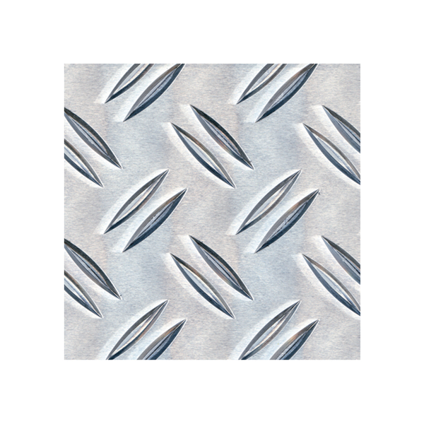 Strukturblech, Riffel-Prägung, Material: Aluminium, Oberfläche: natur, Länge: 2000 mm, Breite: 600 mm, Materialstärke: 2,50 mm