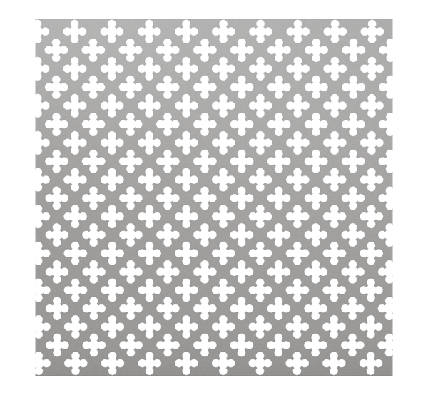 Tôle perforée perforation Forme de croix, Matériau: Aluminium, Finition: couleur argent, anodisée, Longueur: 1000 mm, Largeur: 600 mm, Épaisseur: 1,00 mm