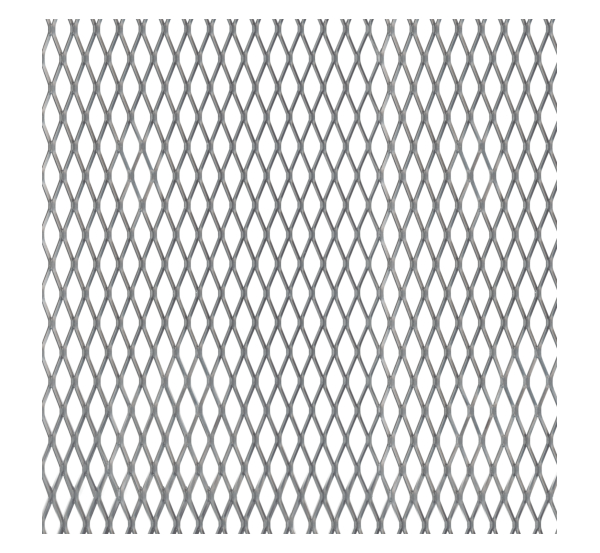 Expanded metal sheet, Material: raw steel, Mesh length: 6 mm, Mesh width: 3.4 mm, Flitch plate width: 0.6 mm, Length: 500 mm, Width: 250 mm, Material thickness: 1.20 mm