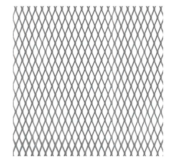 Expanded metal sheet, Material: raw steel, Mesh length: 10 mm, Mesh width: 7.5 mm, Flitch plate width: 1 mm, Length: 500 mm, Width: 250 mm, Material thickness: 2.20 mm
