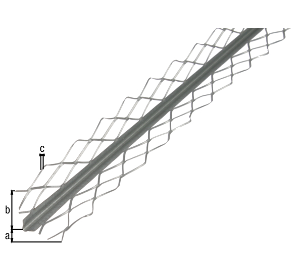 Kanten-Putzprofil, Material: Stahl roh, Oberfläche: feuerverzinkt, Breite: 32 mm, Höhe: 32 mm, Materialstärke: 2,5 mm, Länge: 2600 mm