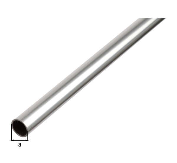 BA-Profil, rund, Material: Aluminium, Oberfläche: natur, Außen-Ø: 30 mm, Materialstärke: 2 mm, Länge: 2600 mm