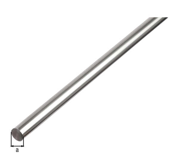 Barra BA tonda, Materiale: alluminio, superficie: naturale, diametro: 10 mm, Lunghezza: 2600 mm