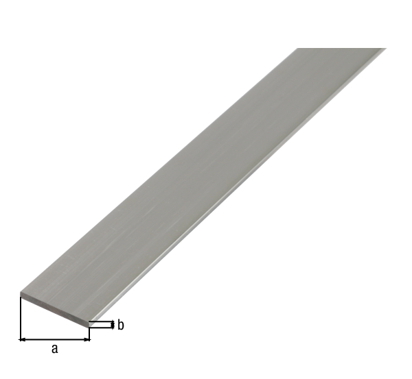 BA-Profil, flach, Material: Aluminium, Oberfläche: natur, Breite: 50 mm, Materialstärke: 3 mm, Länge: 2000 mm