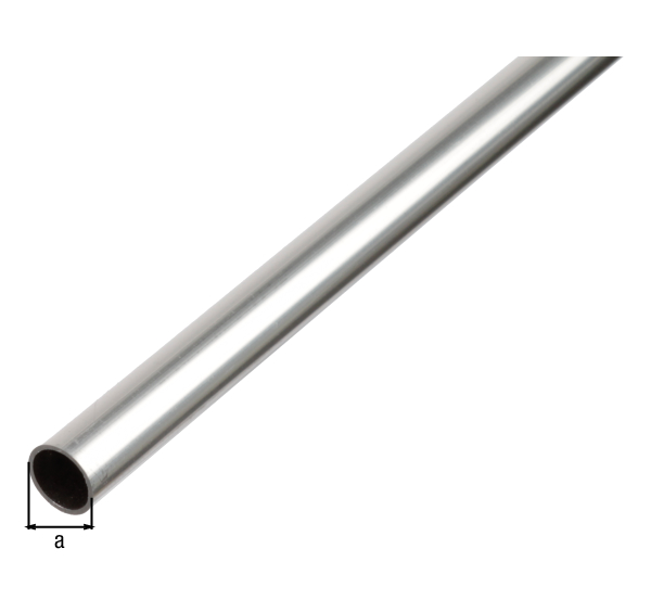 BA-Profil, rund, Material: Aluminium, Oberfläche: natur, Außen-Ø: 30 mm, Materialstärke: 2 mm, Länge: 2000 mm
