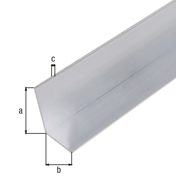 Profilo BA angolare, Materiale: alluminio, superficie: naturale, larghezza: 70 mm, altezza: 40 mm, Spessore del materiale: 3 mm, Modello: con lati disuguali, Lunghezza: 1000 mm