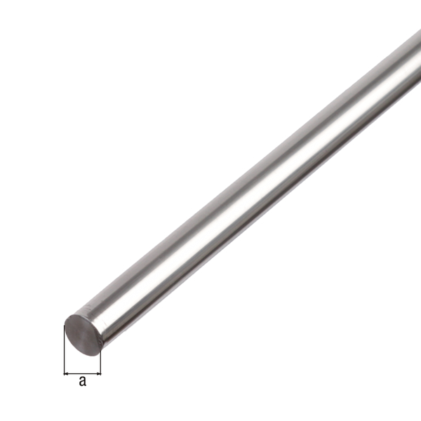 Perfil BA, macizo cilíndrico, Material: Aluminio, Superficie: natural, Diámetro: 4 mm, Longitud: 1000 mm