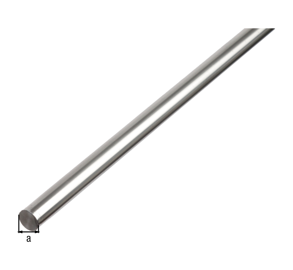 Profilé rond plein, Matériau: Aluminium, Finition: brute, Diamètre: 8 mm, Longueur: 1000 mm