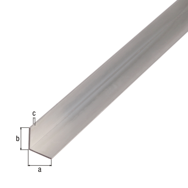 Profilo BA angolare, Materiale: alluminio, superficie: naturale, larghezza: 35 mm, altezza: 35 mm, Spessore del materiale: 1,5 mm, Modello: con lati uguali, Lunghezza: 2000 mm