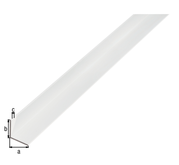 Profil kątowy, materiał: aluminium, powierzchnia: anodowana srebrna, Szerokość: 30 mm, Wysokość: 30 mm, Grubość materiału: 2 mm, Wersja: równoramienna, Długość: 2000 mm