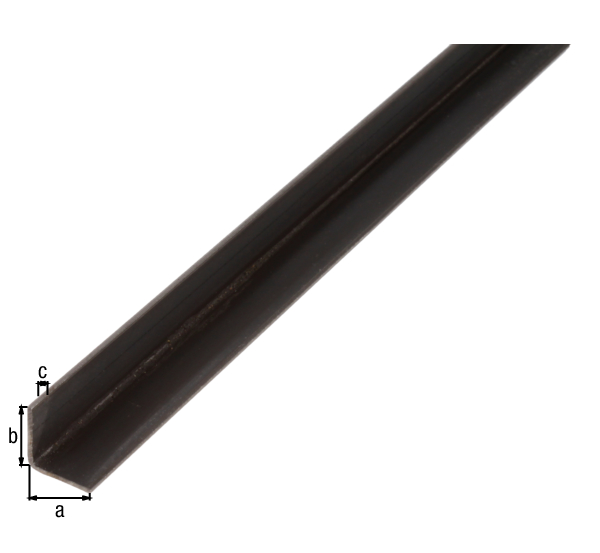 Profilo angolare, Materiale: acciaio grezzo, laminato a caldo, larghezza: 30 mm, altezza: 30 mm, Spessore del materiale: 3 mm, Modello: con lati uguali, Lunghezza: 2000 mm