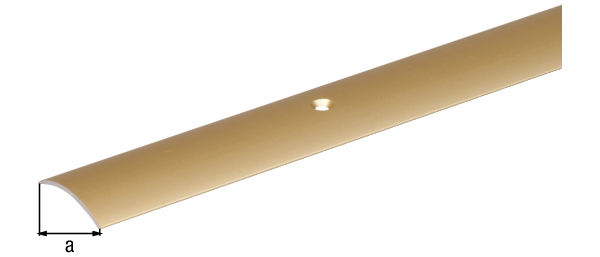 Barre de seuil, Matériau: Acier, Finition: laitonnée, avec trous de vis fraisés, Largeur: 40 mm, Longueur: 900 mm, Hauteur au-dessus du sol: 5,5 mm, Épaisseur: 1,00 mm