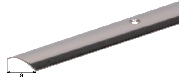 Coprisoglia, Materiale: acciaio inox, con fori per viti incassate, larghezza: 30 mm, Lunghezza: 900 mm, Altezza dal pavimento: 5 mm, Spessore del materiale: 1,00 mm