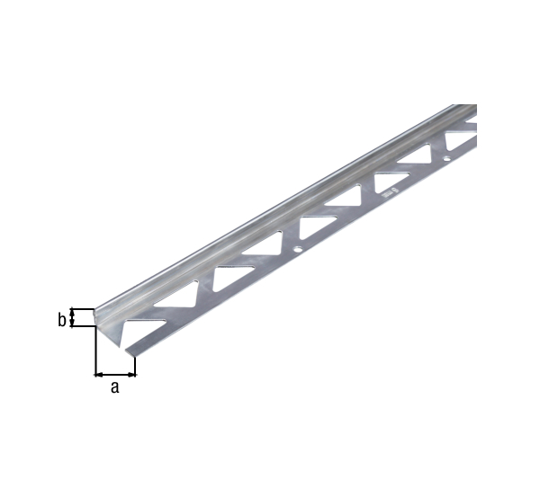 Profilé d'arrêt à carrelage, Matériau: Acier inoxydable, Largeur: 23,5 mm, Hauteur: 8 mm, Longueur: 1000 mm, Épaisseur: 1,00 mm