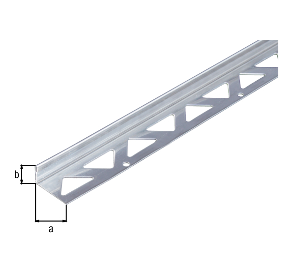 Profilo terminale per piastrelle, Materiale: acciaio inox, larghezza: 23,5 mm, altezza: 12,5 mm, Lunghezza: 1000 mm, Spessore del materiale: 1,00 mm