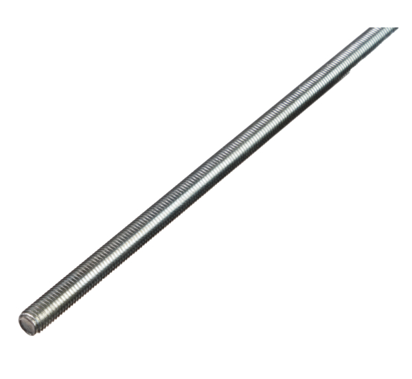 Threaded bar, Material: raw steel, Surface: blue galvanised, Length: 1000 mm, Thread: M6