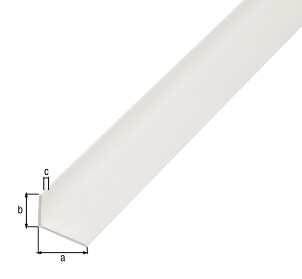 Alberts eco Winkelprofil, Material: PVC-U, Farbe: weiß, Breite: 30 mm, Höhe: 20 mm, Materialstärke: 1 mm, Ausführung: ungleichschenklig, Länge: 2000 mm