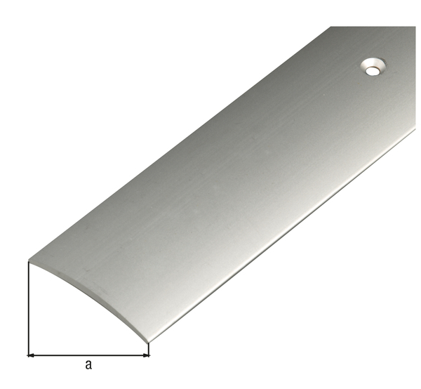 Barra de suelo, con agujeros para atornillar avellanados, Material: Aluminio, Superficie: anodizado plateado, Anchura: 30 mm, Longitud: 900 mm, Altura sobre el suelo: 5,3 mm, Espesura del material: 1,60 mm