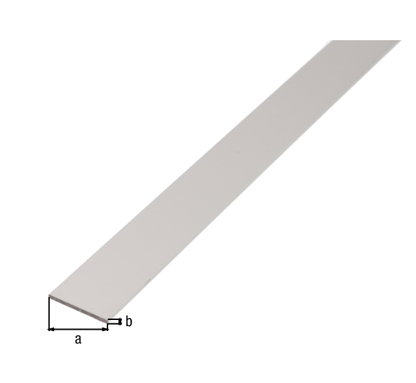 Flachstange, Material: Aluminium, Oberfläche: silberfarbig eloxiert, Breite: 50 mm, Materialstärke: 3 mm, Länge: 2600 mm
