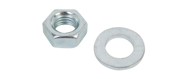 Nut and washer, Material: stainless steel, Contents per PU: 2 Piece, Thread: M10, Retail packaged