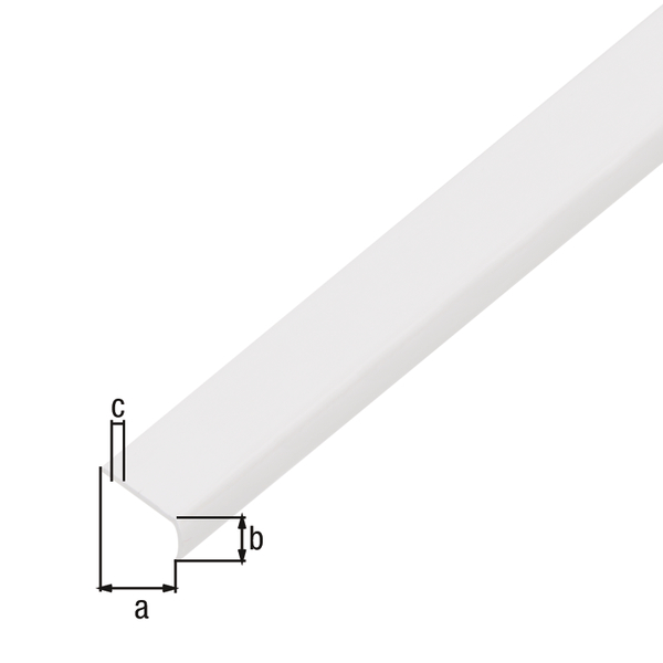 BA-End profile, round, Material: Aluminium, Surface: untreated, Width: 20 mm, Height: 6 mm, Material thickness: 1.3 mm, Length: 1000 mm