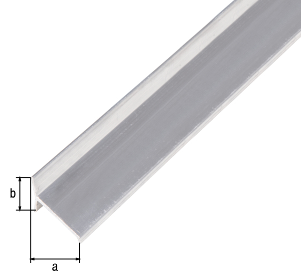 Schwellenprofil Y, Material: Aluminium, Oberfläche: natur, Breite: 34 mm, Höhe: 17 mm, Länge: 1000 mm, Materialstärke: 1,00 mm