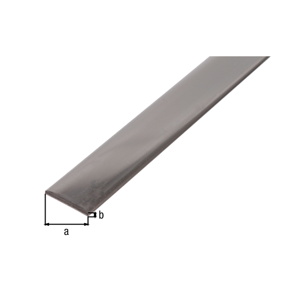 Barra piatta, Materiale: acciaio inox, larghezza: 30 mm, Spessore del materiale: 3 mm, Lunghezza: 1000 mm