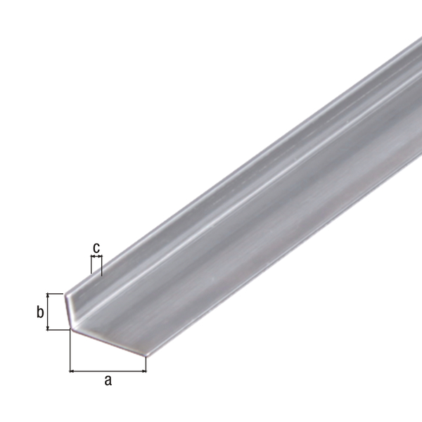 Cornière, Matériau: Acier inoxydable, Largeur: 20 mm, Hauteur: 10 mm, Épaisseur du matériau: 1,5 mm, Version: côtés inégaux, Longueur: 1000 mm