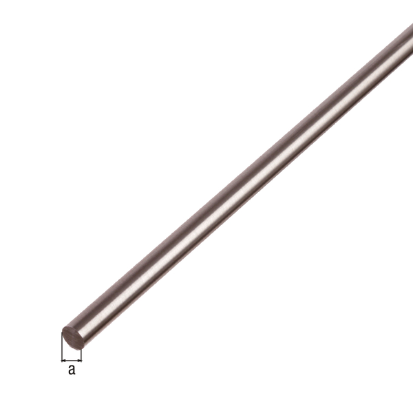 Perfil cilíndrico macizo, Material: Acero inoxidable, Diámetro: 6 mm, Longitud: 1000 mm