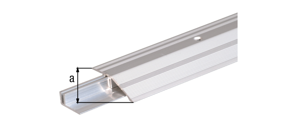 Levelling profile Pro, Material: Aluminium, Surface: support profile: raw, cover profile: silver anodised, Width: 44 mm, For floor covering thicknesses: 7 - 15 mm, Length: 900 mm, Material thickness: 1.50 mm, Retail packaged