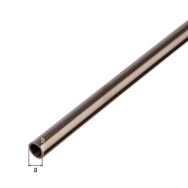 Tubo tondo, Materiale: acciaio inox, diametro: 8 mm, Spessore del materiale: 1 mm, Lunghezza: 2000 mm
