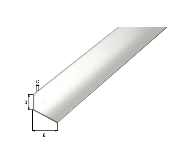 BA-Profil, Winkel, Material: Aluminium, Oberfläche: natur, Breite: 25 mm, Höhe: 15 mm, Materialstärke: 1,5 mm, Ausführung: ungleichschenklig, Länge: 2600 mm